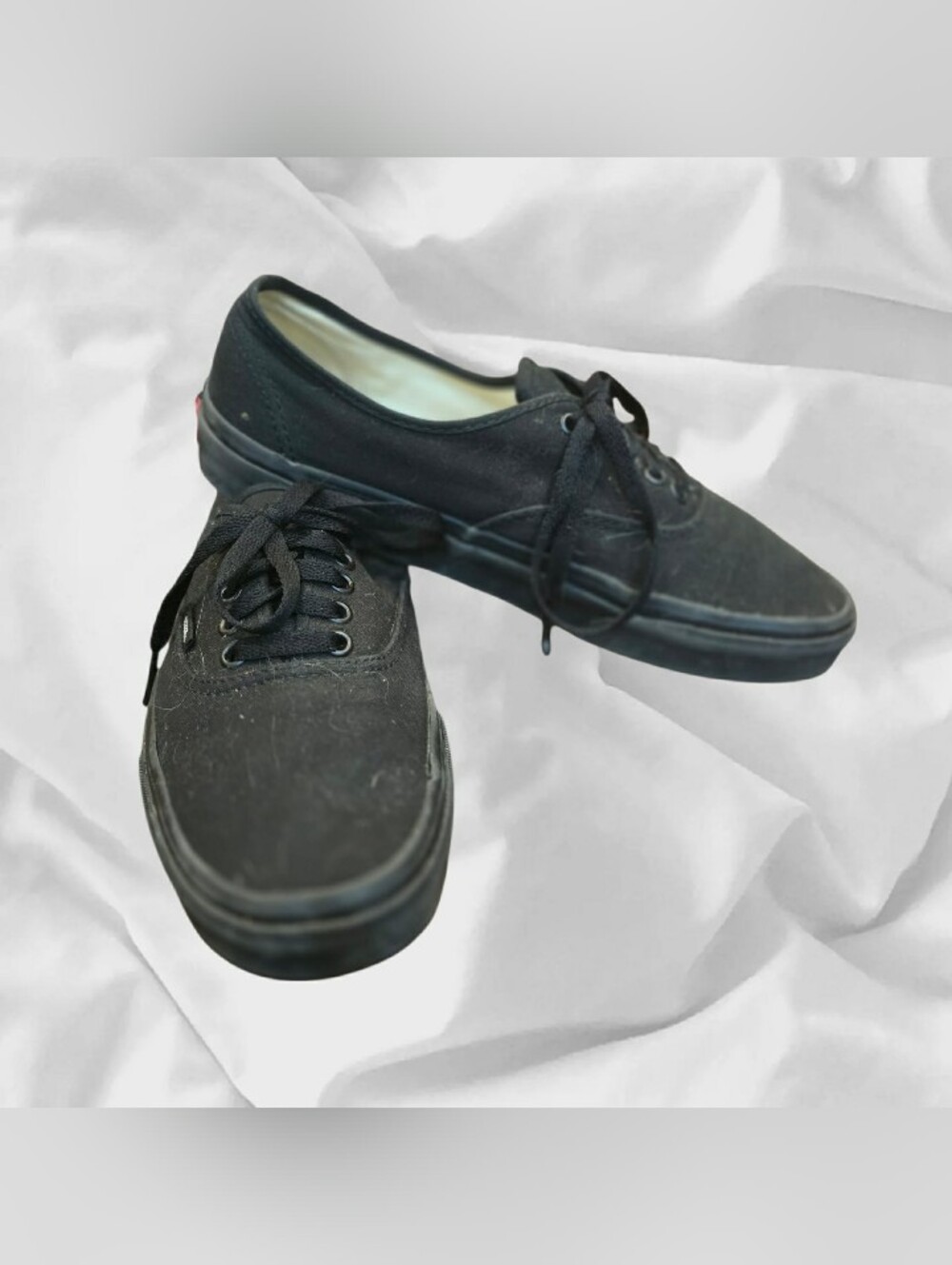 Vans Authentic Unisex Blackout Monochrome Classic Low Top Sneakers